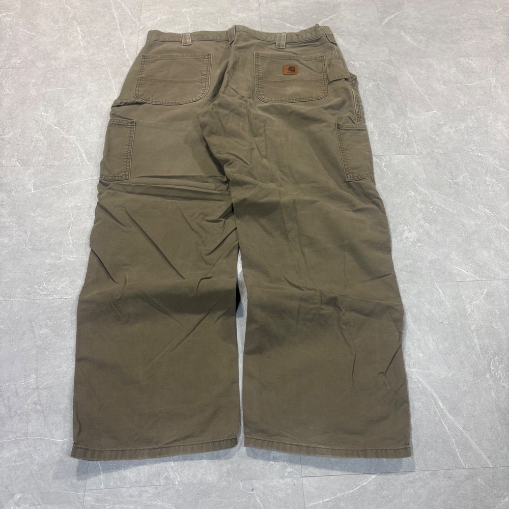 Carhartt B151 LBR Mens Brown Canvas Original Dungaree Fit Work Pants 38x30